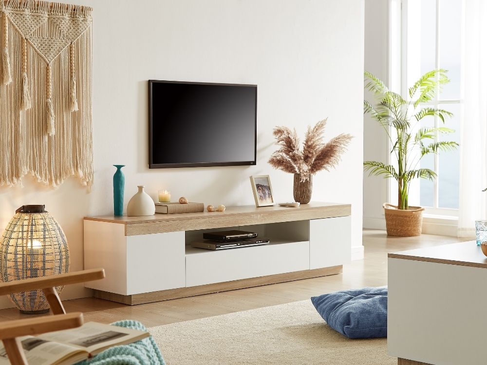 Cuppa 180cm Wooden Lowline TV Unit