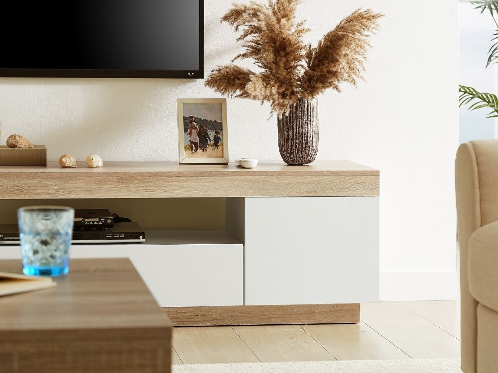 Cuppa 180cm Wooden Lowline TV Unit