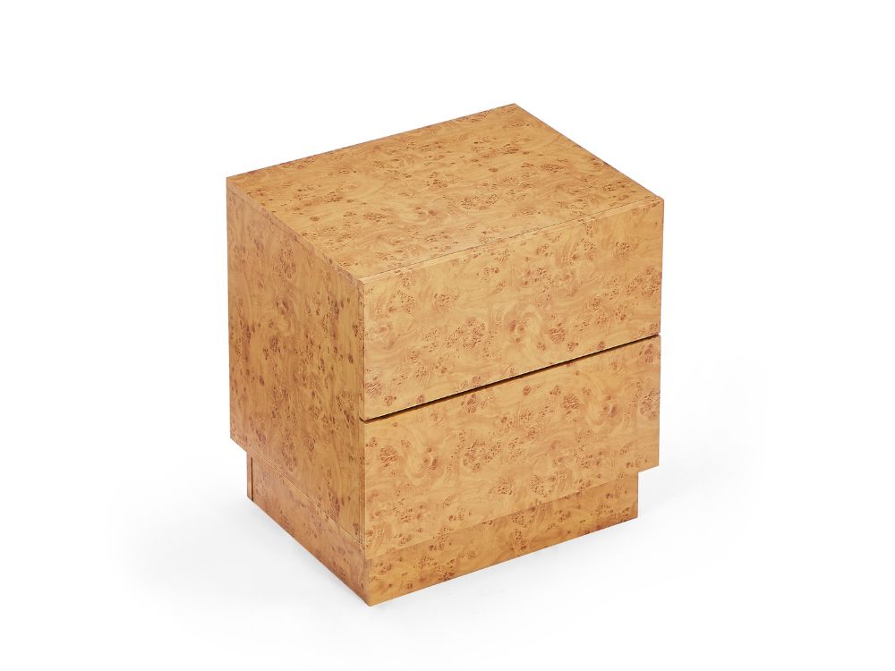 Burlin Burlwood Bedside Table