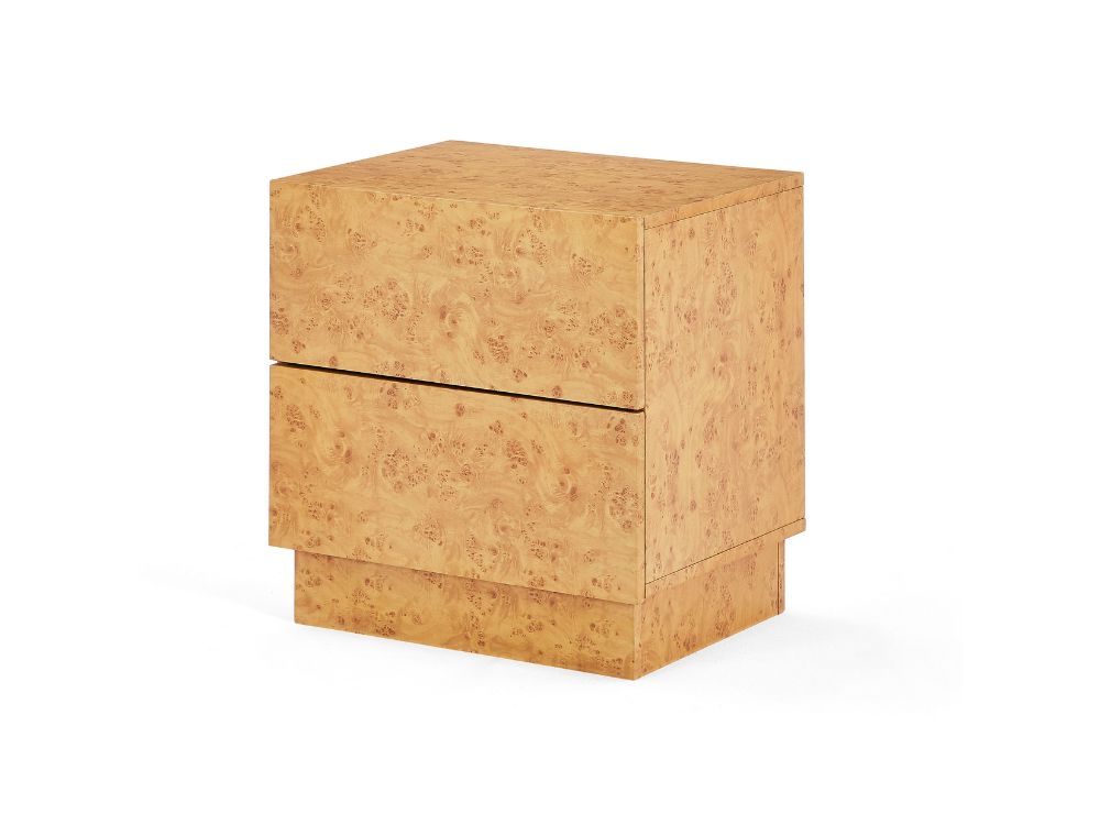Burlin Burlwood Bedside Table