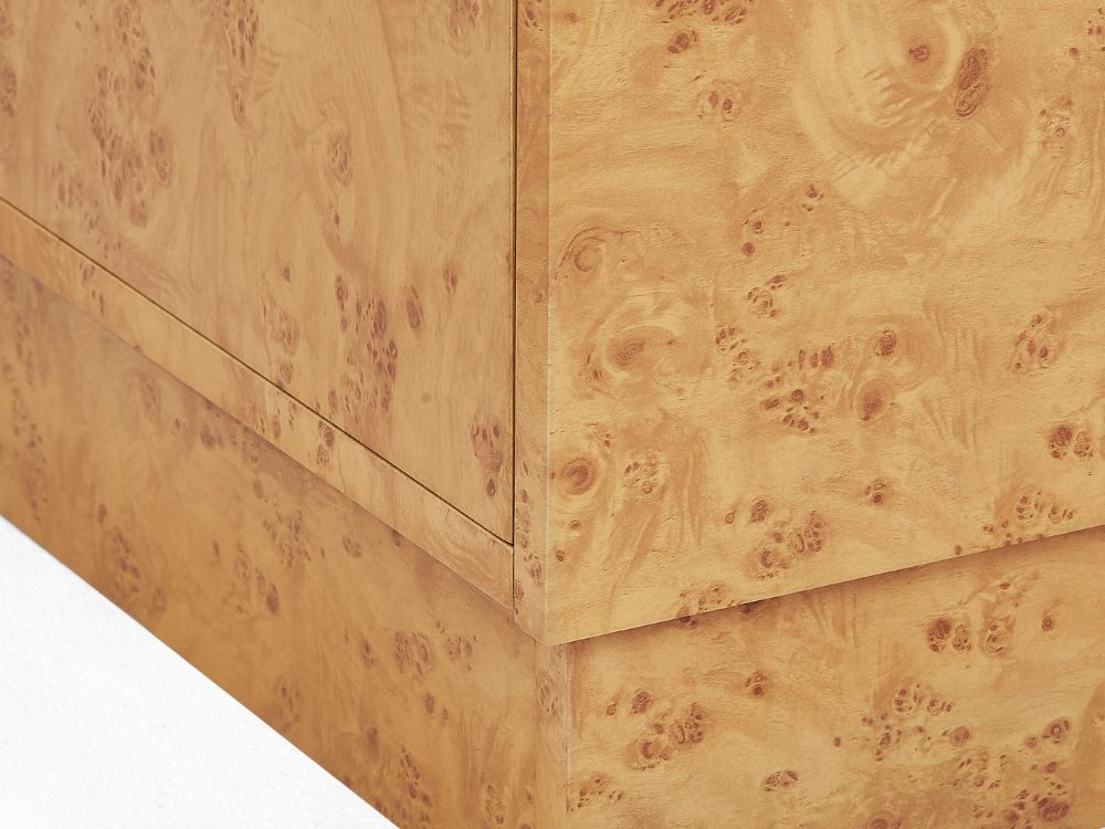 Burlin Burlwood Bedside Table