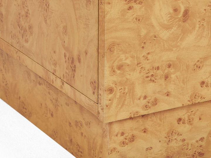 Burlin Burlwood Bedside Table