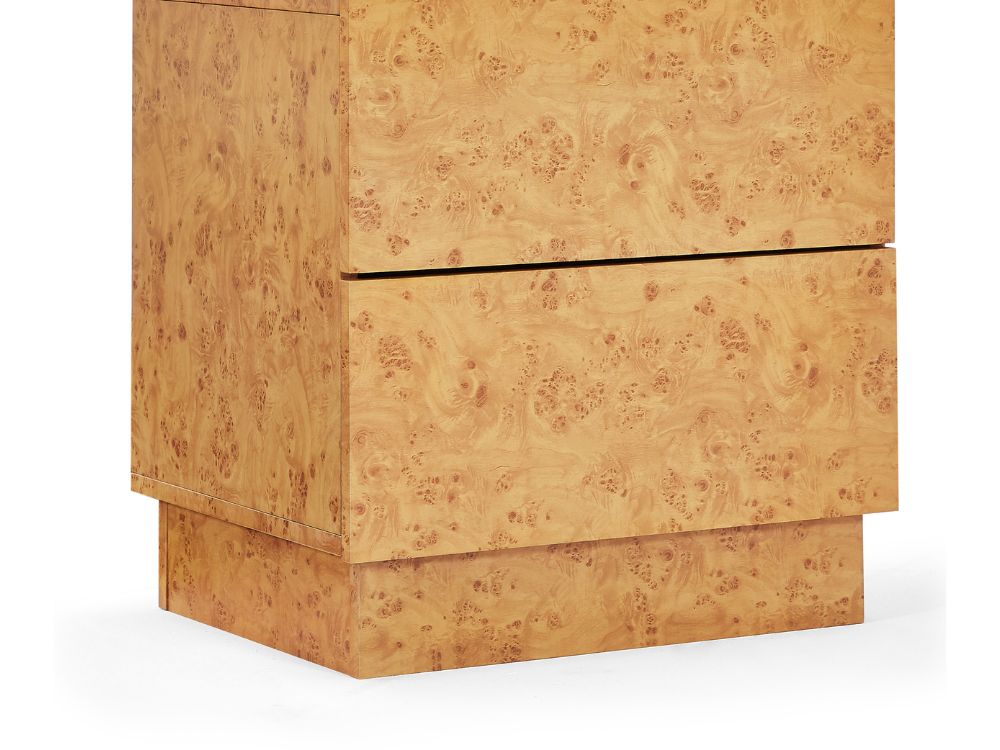 Burlin Burlwood Bedside Table