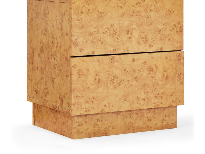 Burlin Burlwood Bedside Table