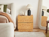 Burlin Burlwood Bedside Table