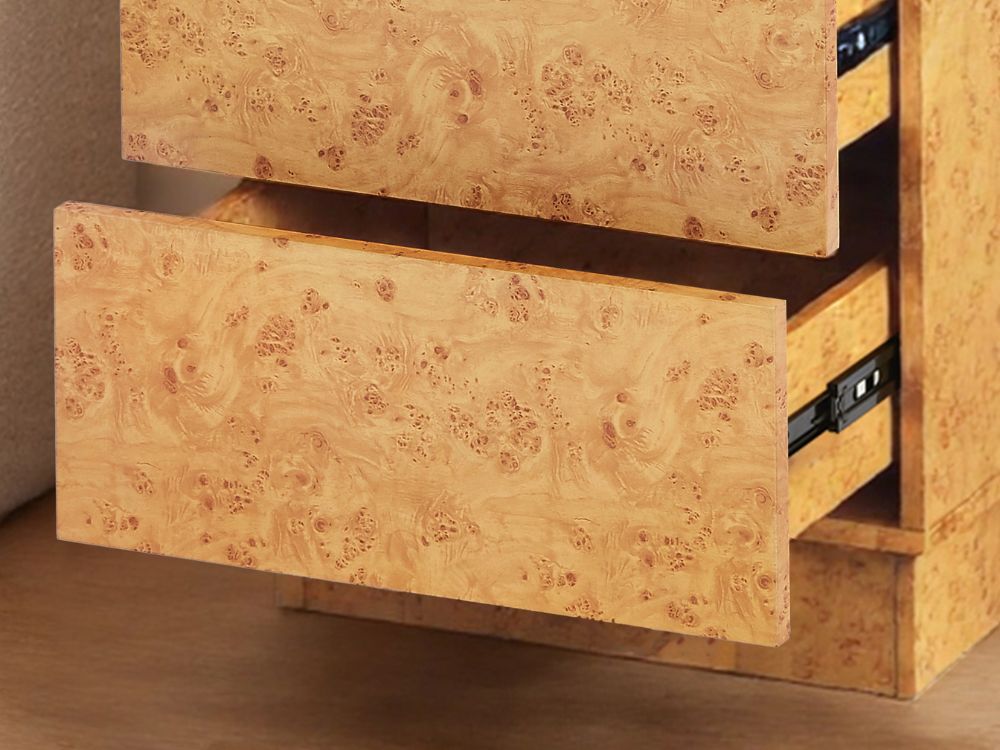 Burlin Burlwood Bedside Table