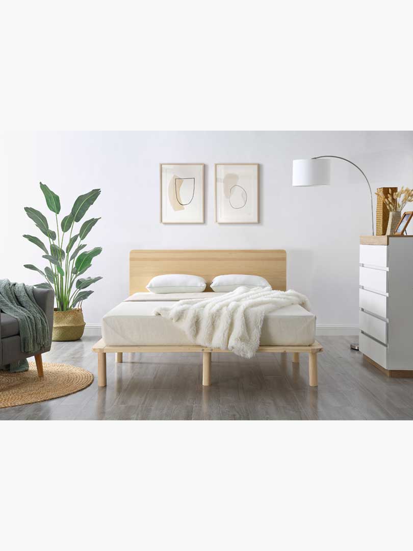 Cali Wooden Bed Frame with Headboard