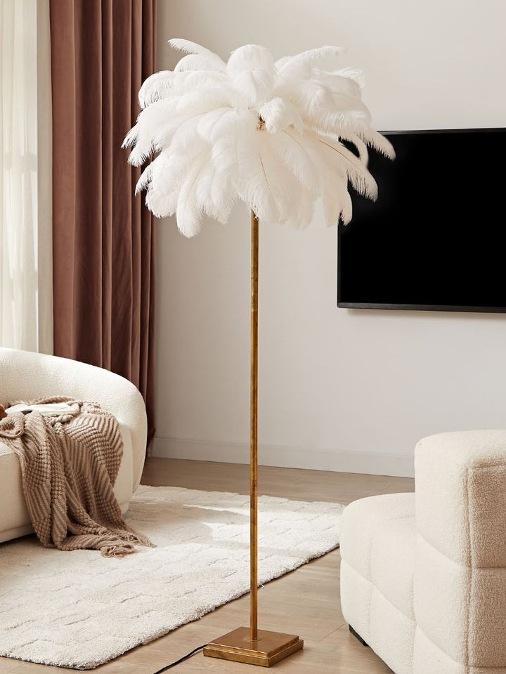 Dion Ostrich Feather Floor Lamp