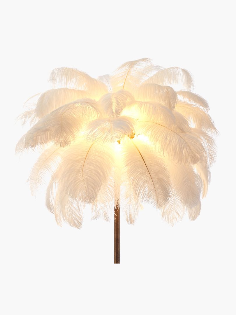 Dion Ostrich Feather Floor Lamp