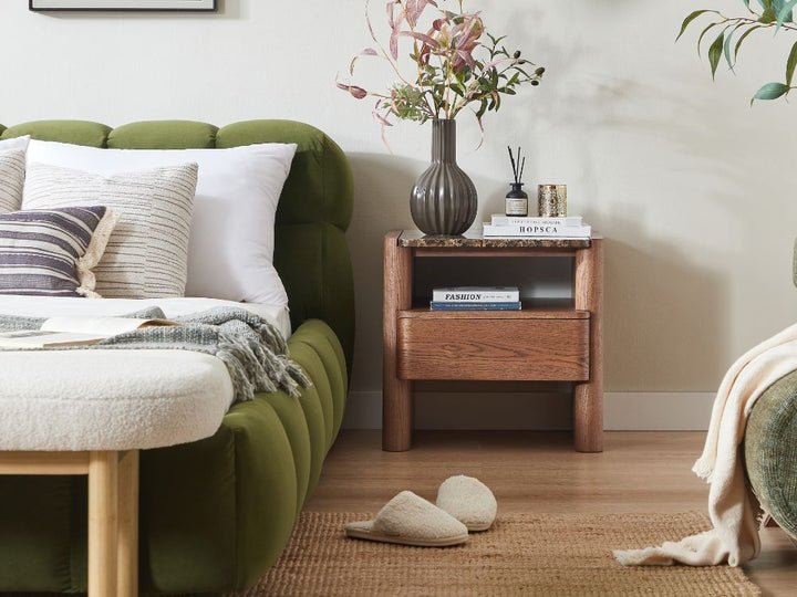 Hank Bedside Table - Walnut