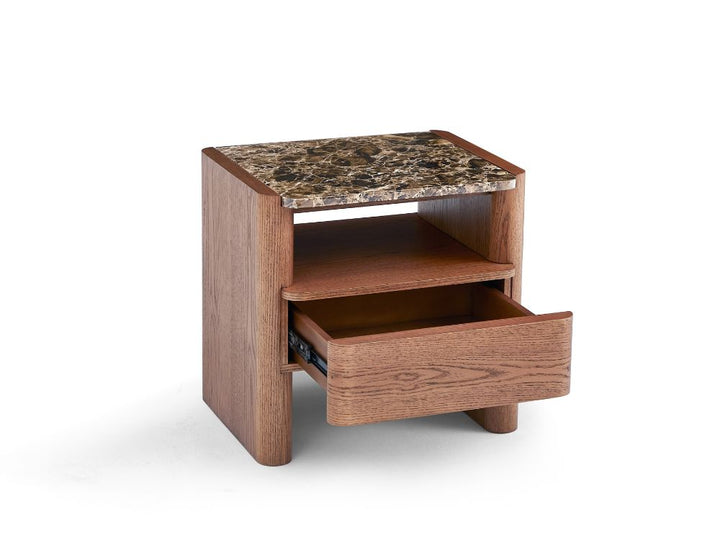 Hank Bedside Table - Walnut