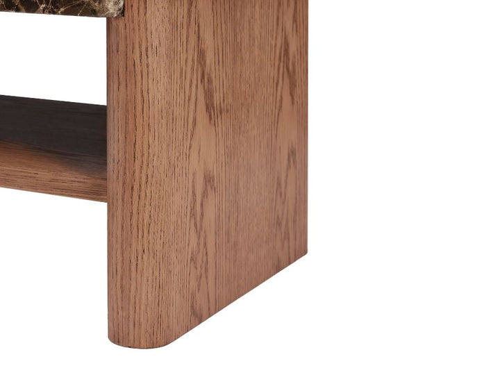 Hank Marble Coffee Table - Walnut