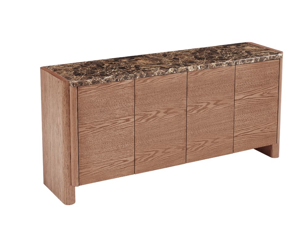 Hank Marble Sideboard - Walnut