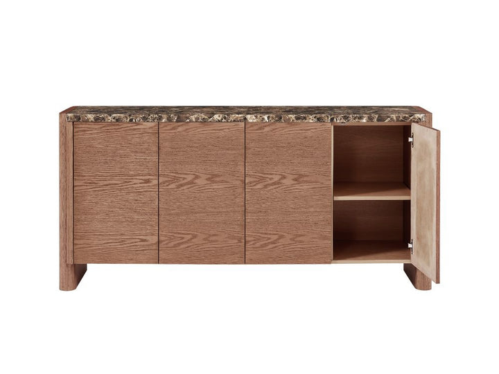 Hank Marble Sideboard - Walnut