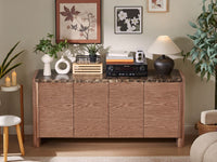 Hank Marble Sideboard - Walnut