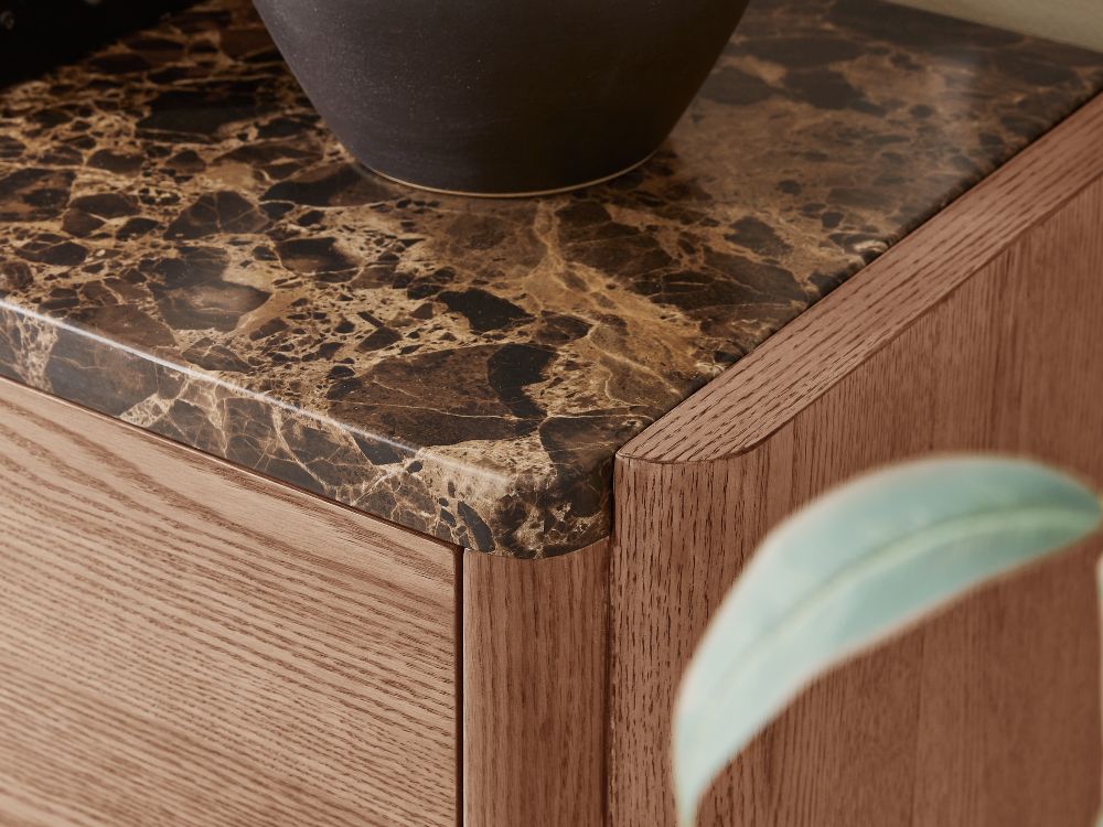 Hank Marble Sideboard - Walnut