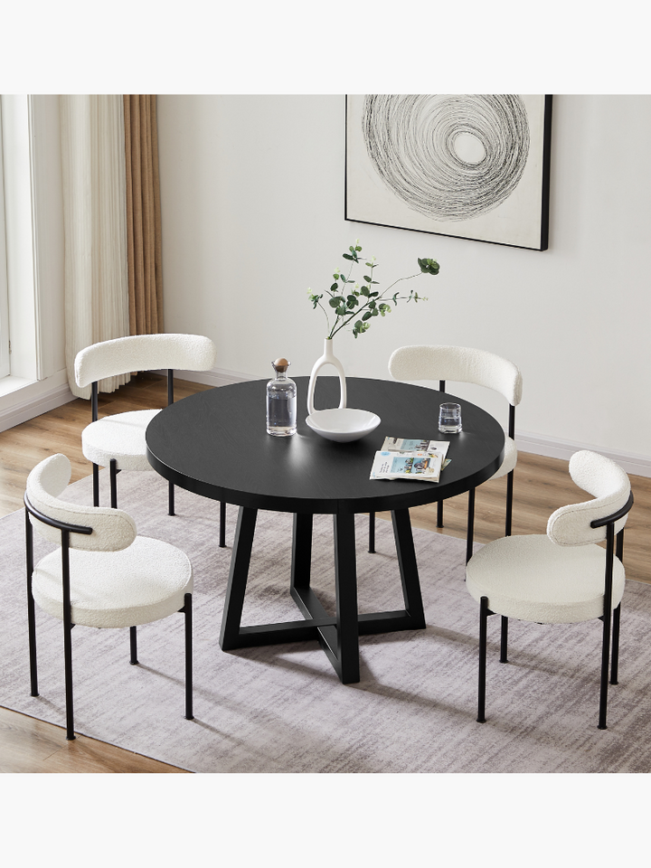 Haris 4 Seater Round Dining Table