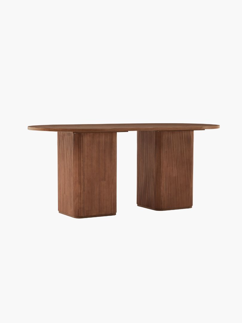 Nordic 6 Seater Dining Table - Walnut