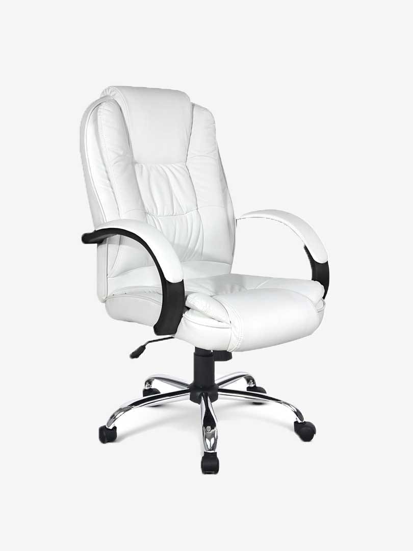Olympus Executive Leather Office Chair, White Leather Office Chairs Australia