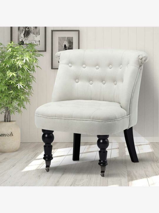 white french armchair
