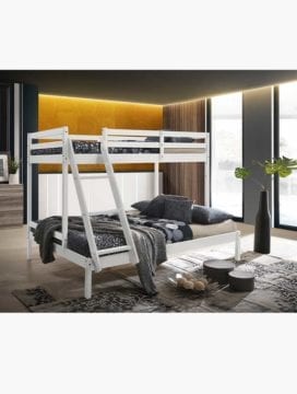 Astro Triple Bunk Bed Frame White Buy Online Australia Pine Wood Rustic White Modern