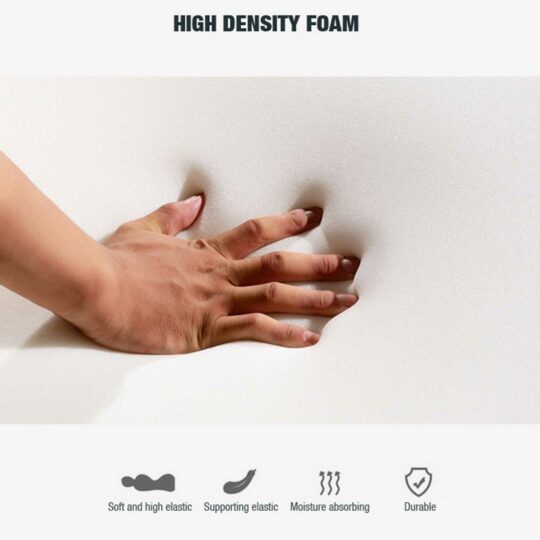 High density foam, A Deep Dream Premium Memory Foam mattress placed on a wooden bed in a minimalist Australian bedroom