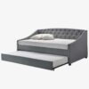 Olsen Daybed Trundle with Grey and White color Constructed in solid plywood for extra sturdiness. Buy Online Australia