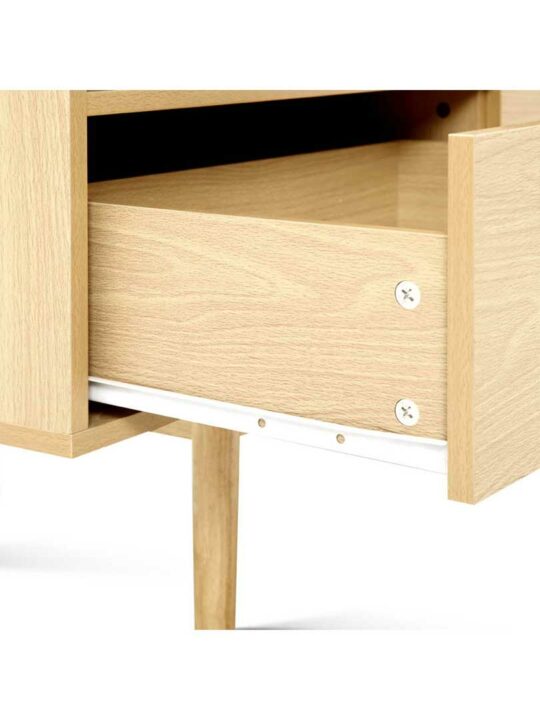 Clean lines and smooth wood drawer of Skandi 160CM TV Stand for Living Room