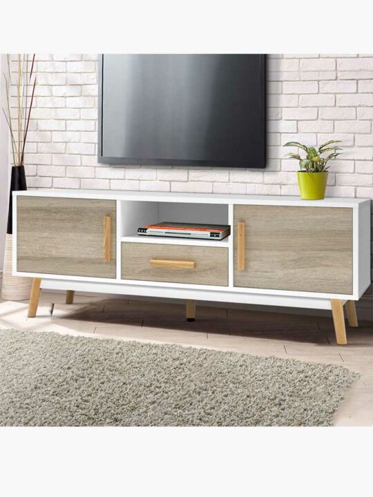 Skandi Chic 120CM TV Stand Buy Online Australia Scandinavia Scandinavian Modern Timeless Luxury Natural White Living Room