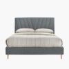 upholstery linen headboard in light grey