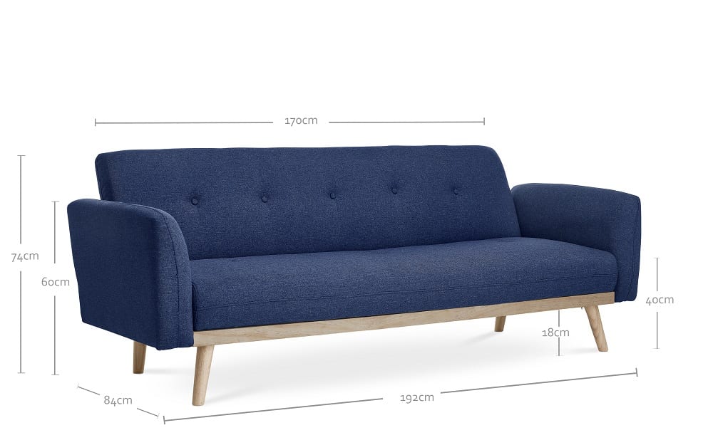 nikko 3 seater sofa bed