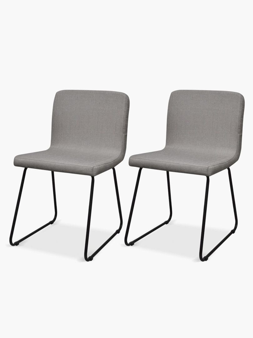 Buy Dining Chairs 2 pcs Light Grey Fabric Online Australia
