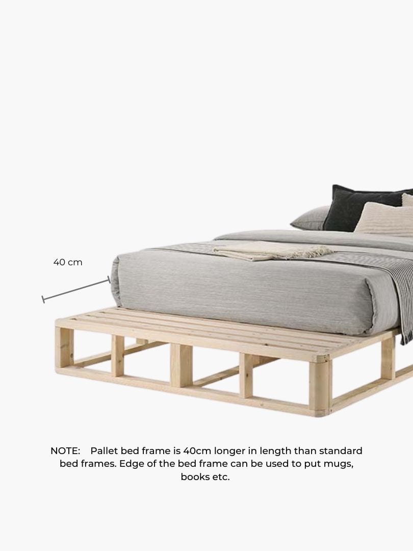 Coastal Pallet Bed Frame, Bed Frame Longer Than Mattress
