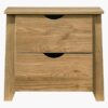 Mia Wooden Bedside Table with 2 Drawers