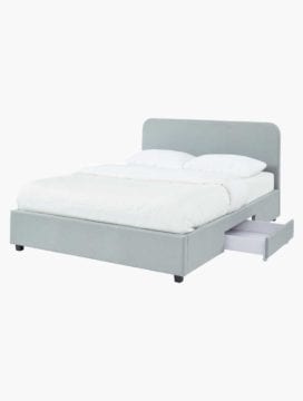 Kuka Storage Bed with 2 Drawers - Stone Grey