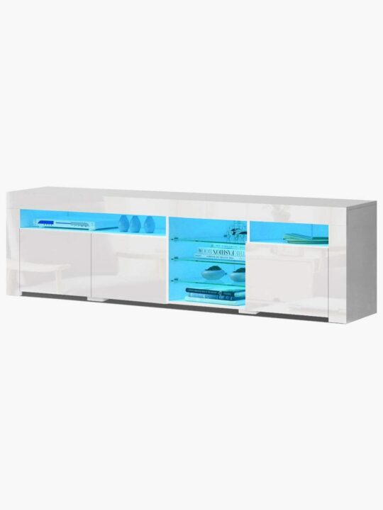 Folma High Gloss LED TV Cabinet - White