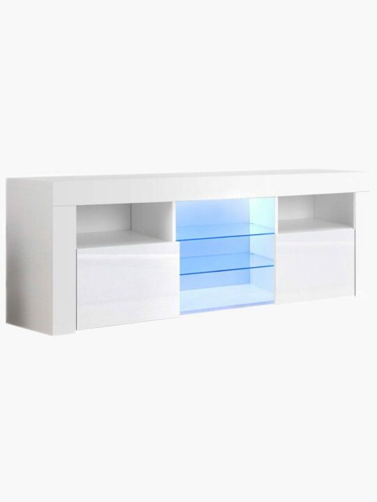 Folma High Gloss LED TV Cabinet Entertainment Unit 160cm - White