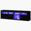 Folma High Gloss LED TV Cabinet - black