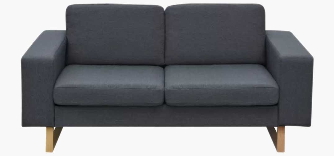 Vicki Fabric Sofa in Light Grey